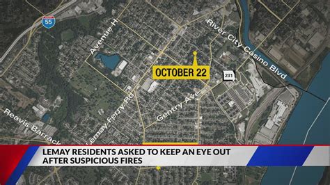 Lemay locals asked to keep an eye out after suspicious fires